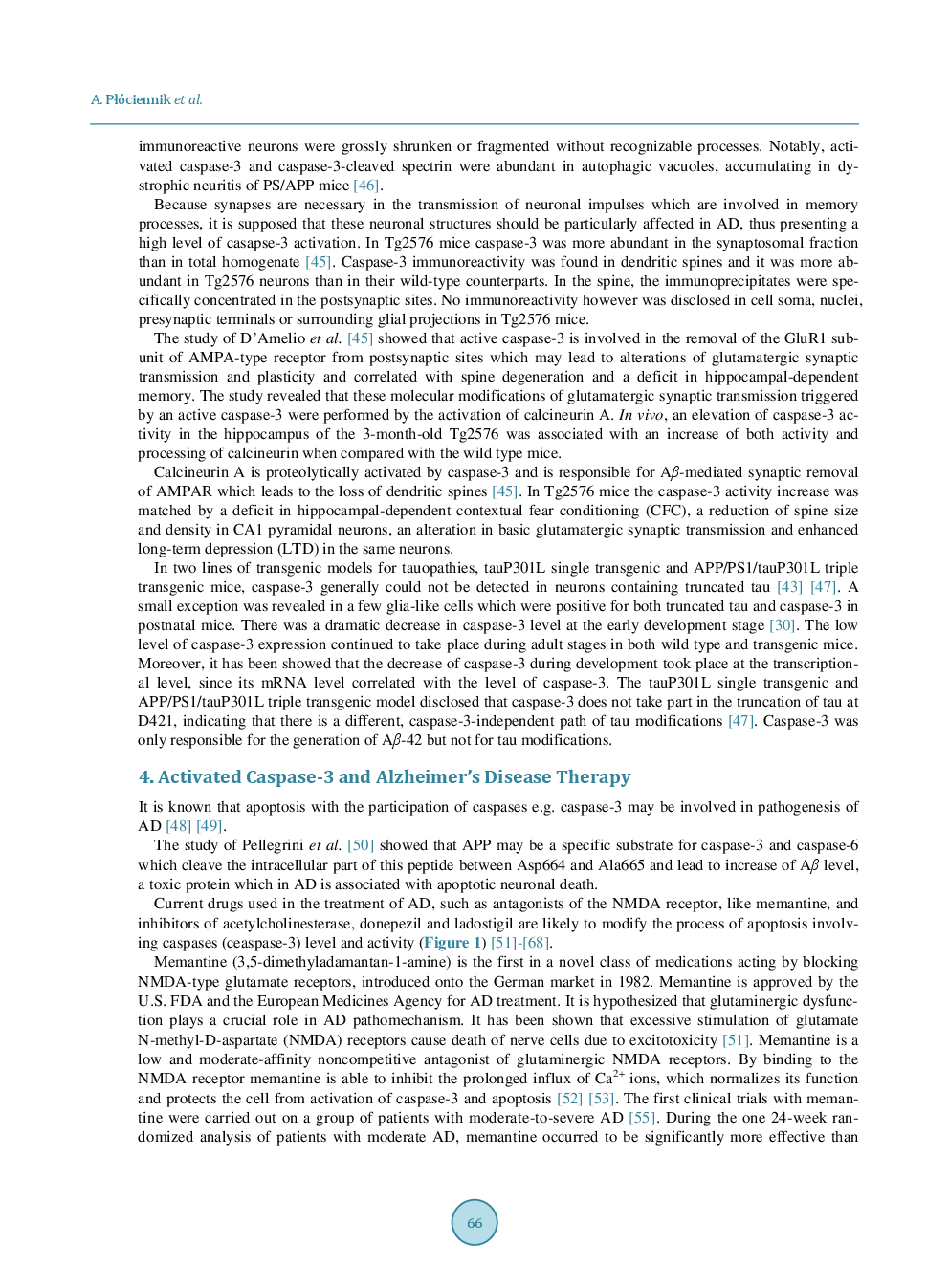 Activated Caspase-3 And Neurodegeneration And Synaptic Plasticity In Alzheimer’s Disease - Page 5