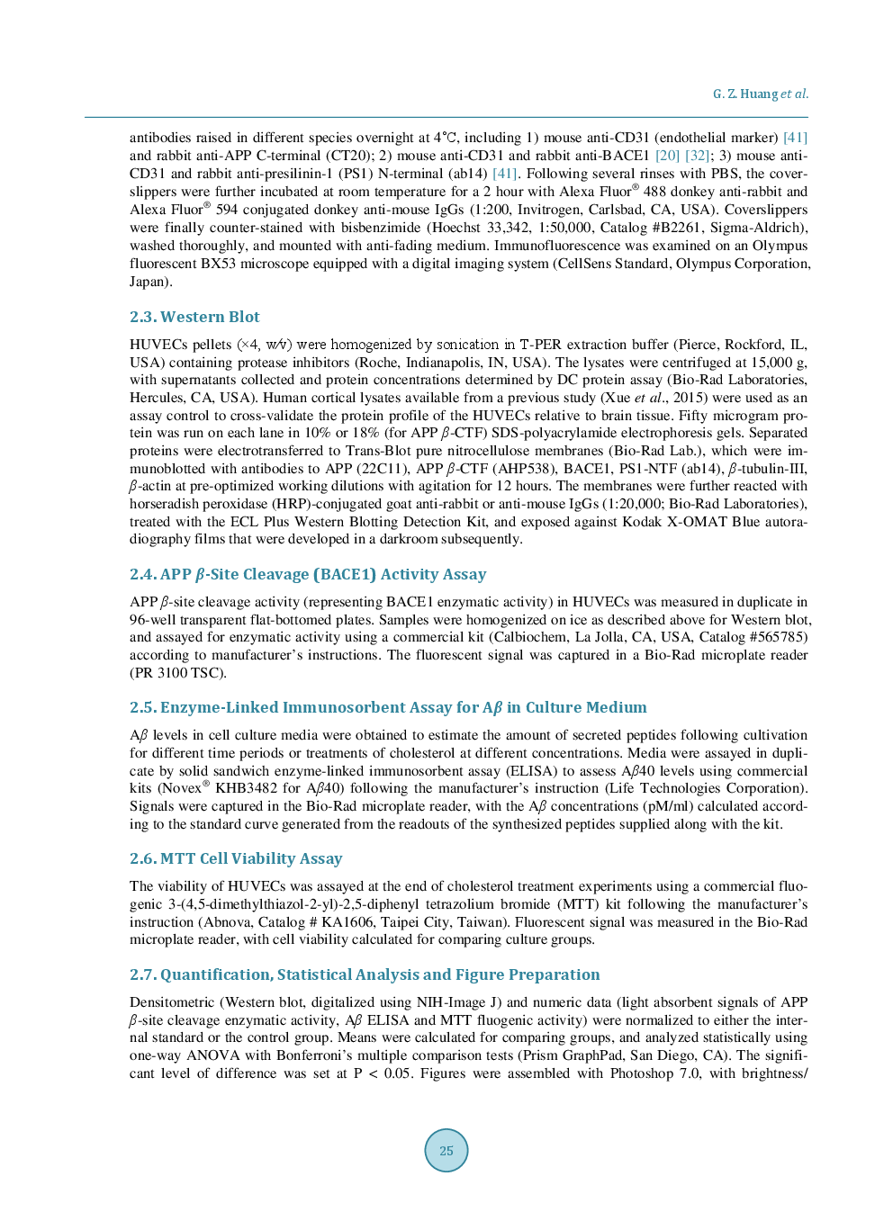 Cholesterol Potentiates β-Amyloid Genesis In Cultured Human Umbilical Vein Endothelial Cells - Page 4