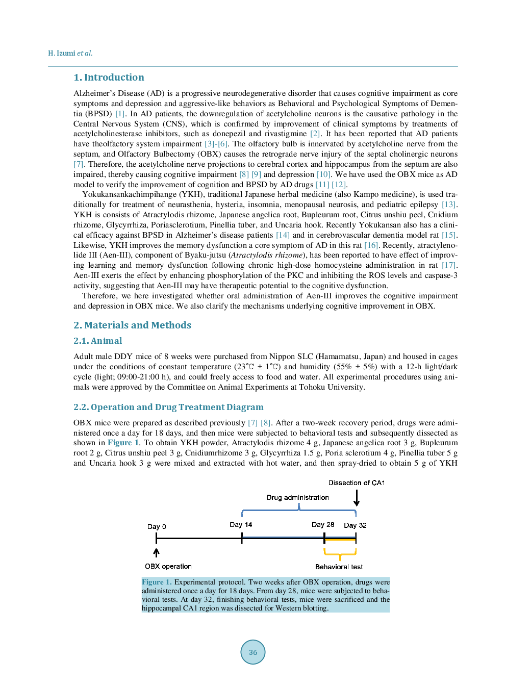 Memory Improvement By Yokukansankachimpihange And Atractylenolide III In The Olfactory Bulbectomized Mice - Page 3