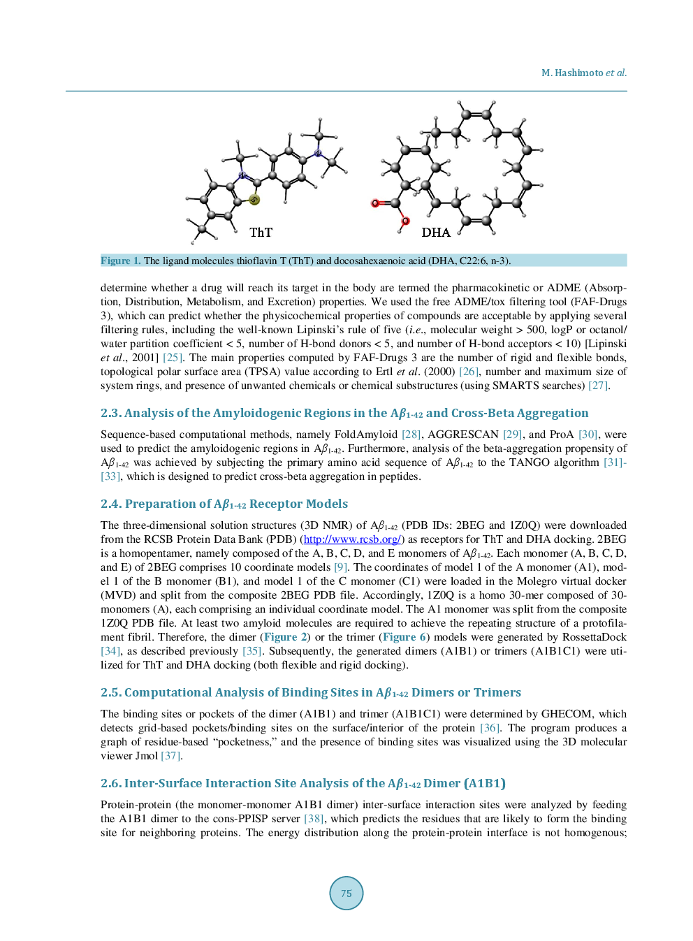 Computational Analyses Of Docosahexaenoic Acid (DHA, C22:6, n-3) With Alzheimer’s Disease-Causing Amyloid Peptide Aβ1-42 Reassures Its Therapeutic Utility - Page 4