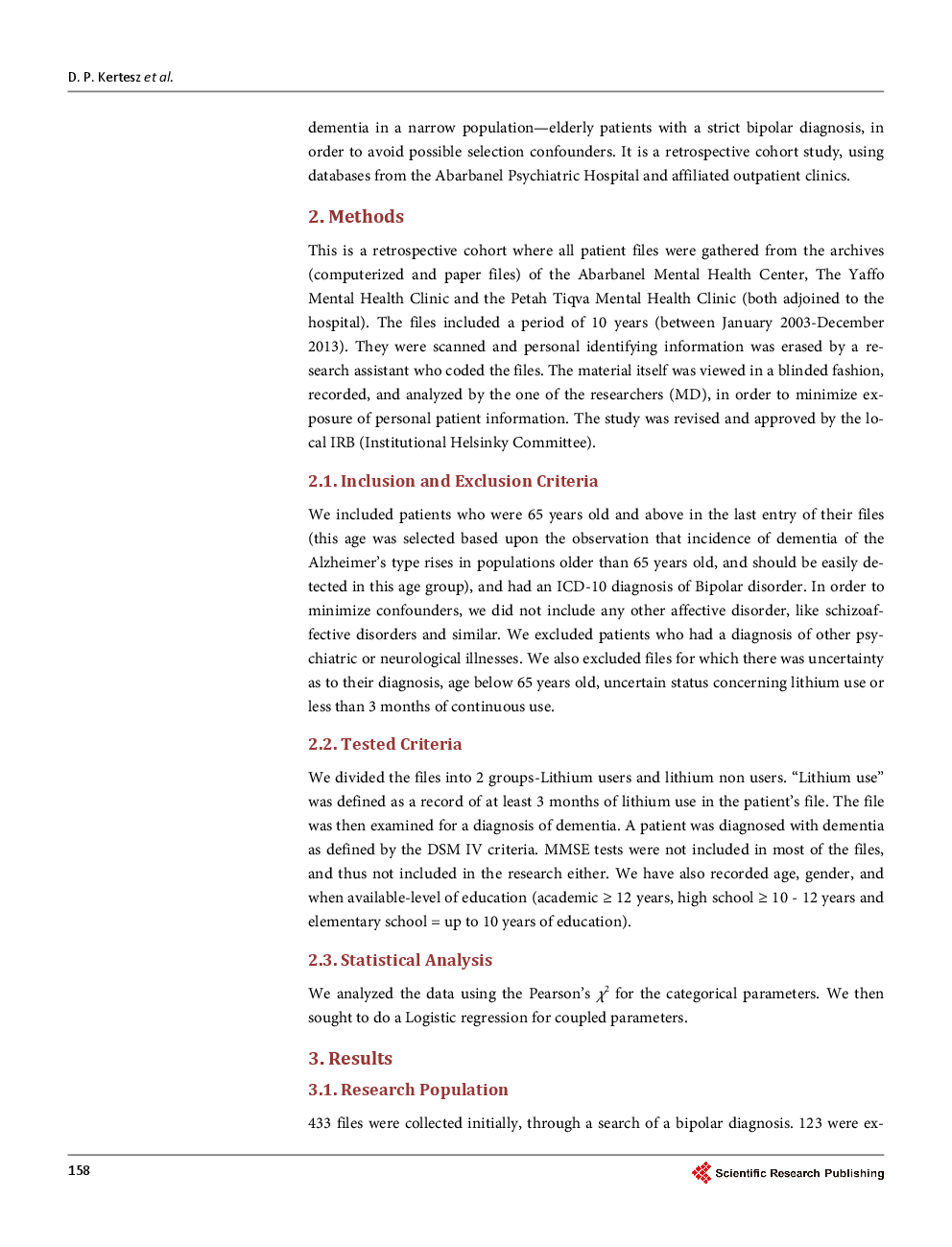 Lithium As A Protective Factor Against Dementia In Bipolar Patients—A Retrospective Cohort Study - Page 5