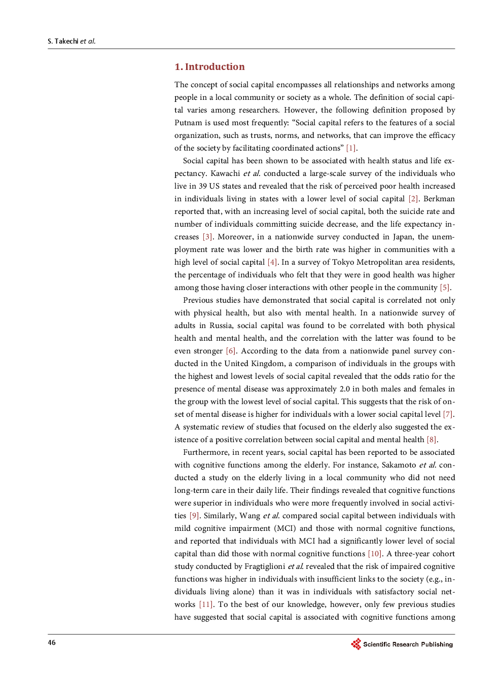 Relationship Between Social Capital And Cognitive Functions Among Community-Based Elderly - Page 3