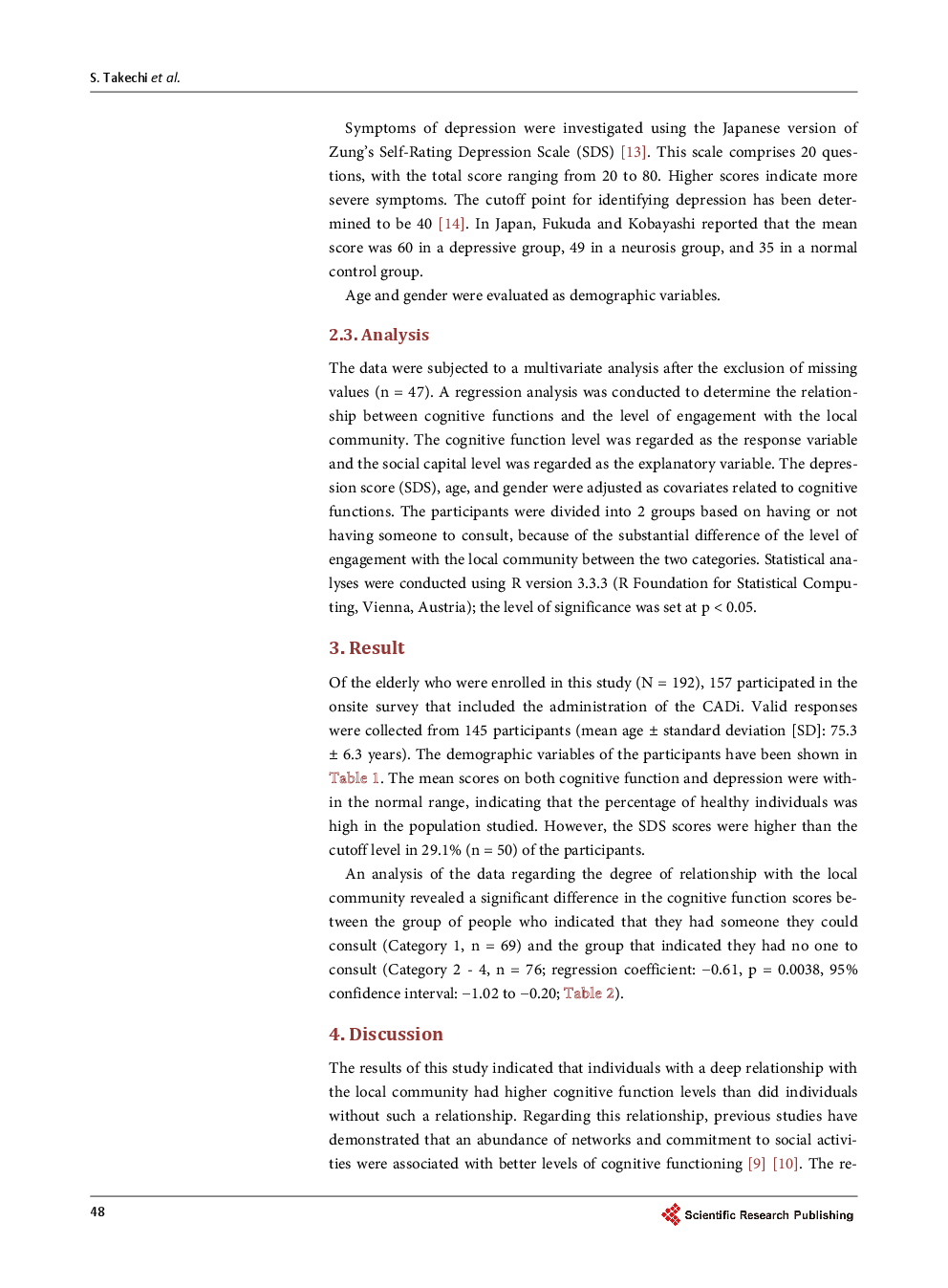 Relationship Between Social Capital And Cognitive Functions Among Community-Based Elderly - Page 5