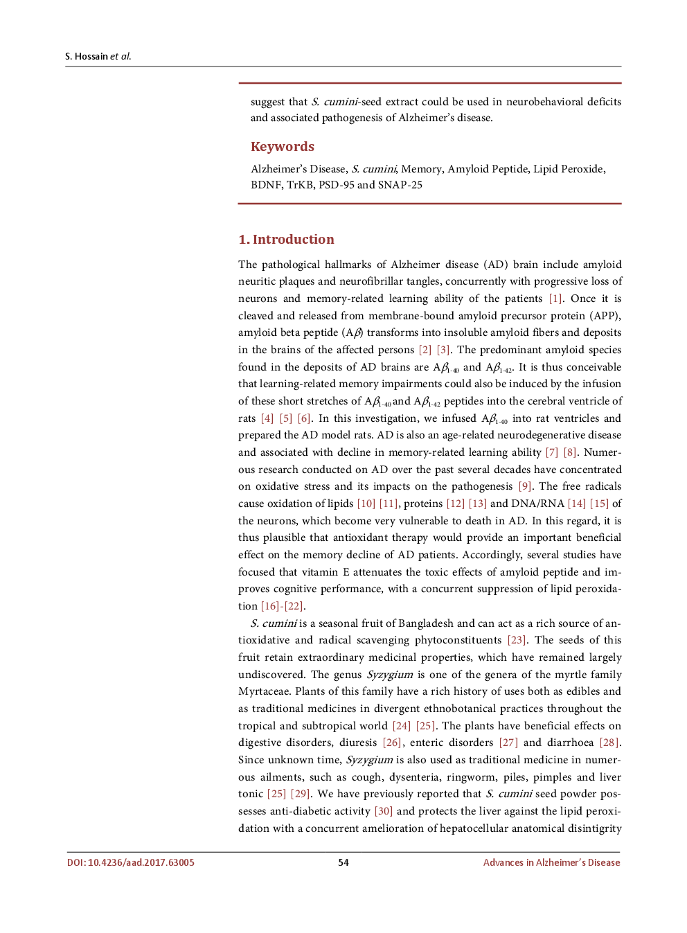 Effects Of Syzygium Cumini Seed Extract On The Memory Loss Of Alzheimer’s Disease Model Rats - Page 3