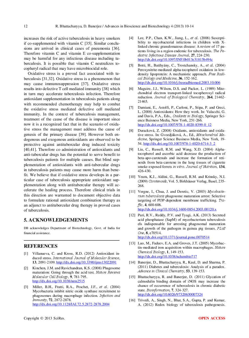 Antioxidants: Friend Or Foe For Tuberculosis Patients - Page 4