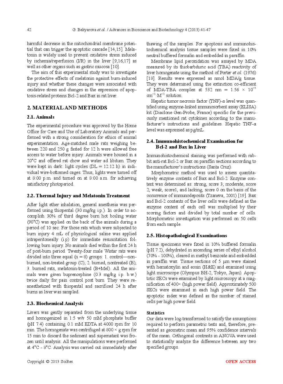 Melatonin Modulates The Expression Of Bcl-2 Family Proteins In Liver After Thermal Injury In Rats - Page 3