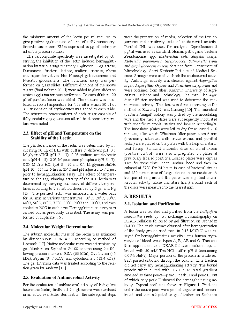 Evaluation Of Antimicrobial Activity Of A Lectin Isolated And Purified From Indigofera Heterantha - Page 4