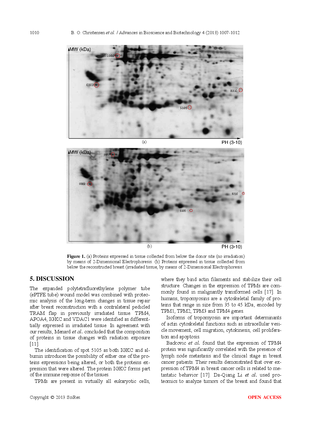 A Proteomic Analysis Of The Effect Of Radiation Therapy On Wound Healing In Women Reconstructed With The TRAM Flap - Page 5