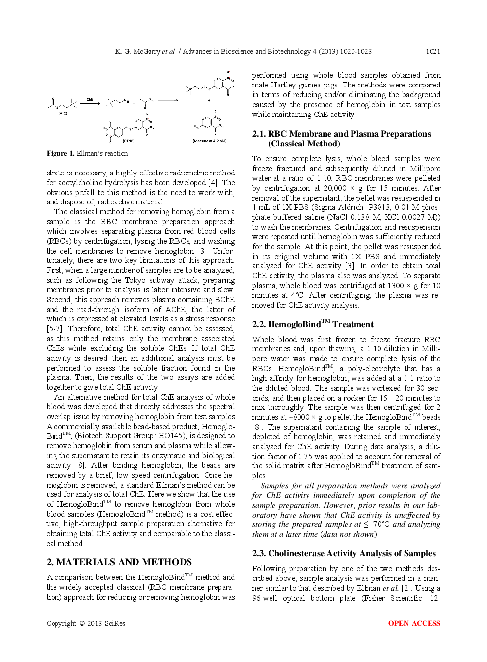 Evaluation Of HemogloBindTM Treatment For Preparation Of Samples For Cholinesterase Analysis - Page 3