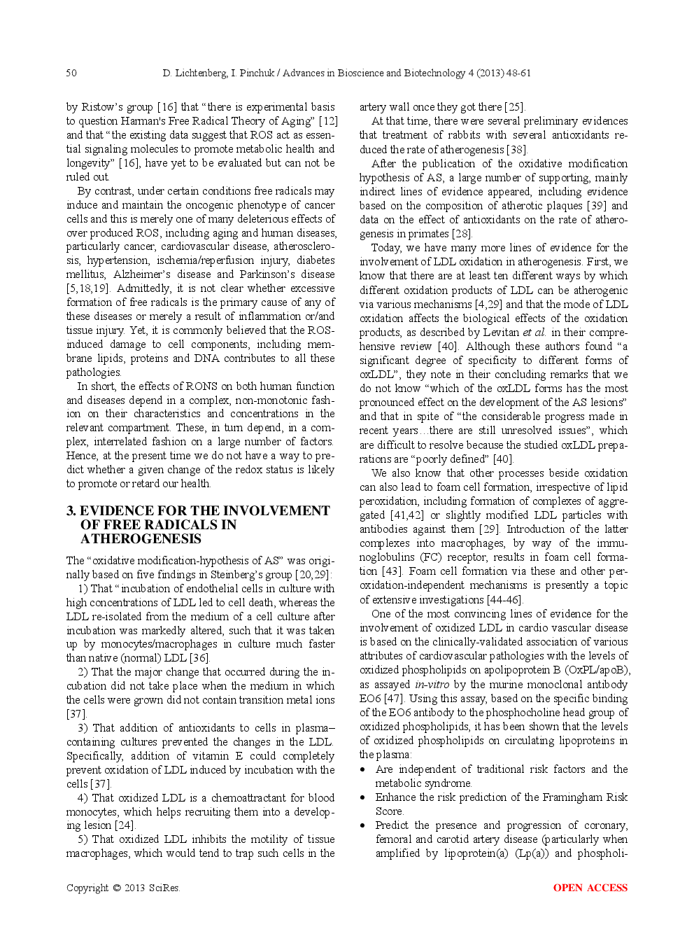 Atherogenesis, The Oxidative LDL Modification Hypothesis Revisited - Page 4