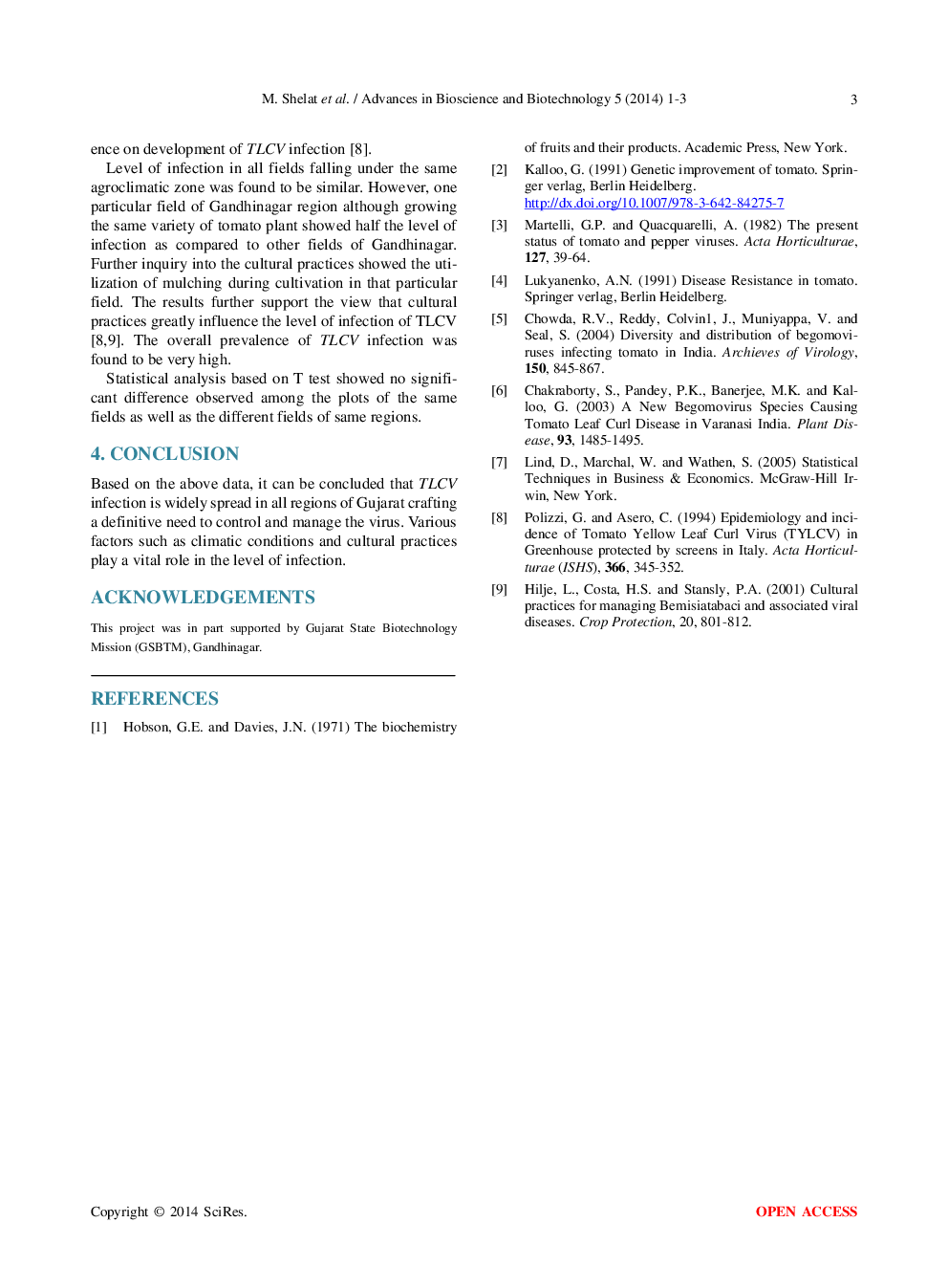 Prevalence And Distribution Of Tomato Leaf Curl Virus In Major Agroclimatic Zones Of Gujarat - Page 4