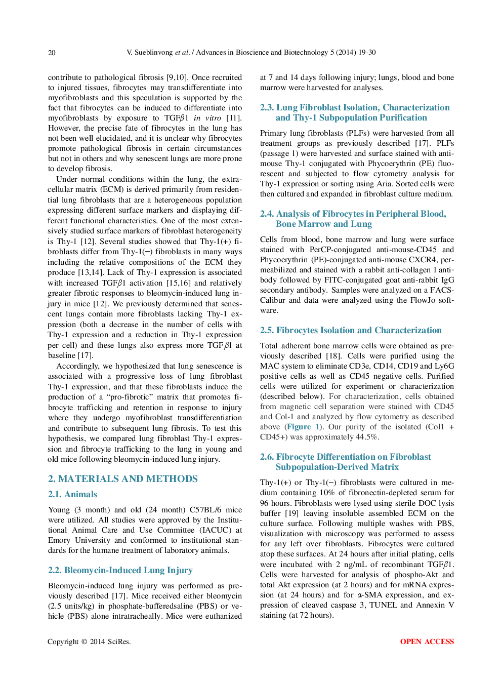 Aging Promotes Pro-Fibrotic Matrix Production And Increases Fibrocyte Recruitment During Acute Lung Injury - Page 3