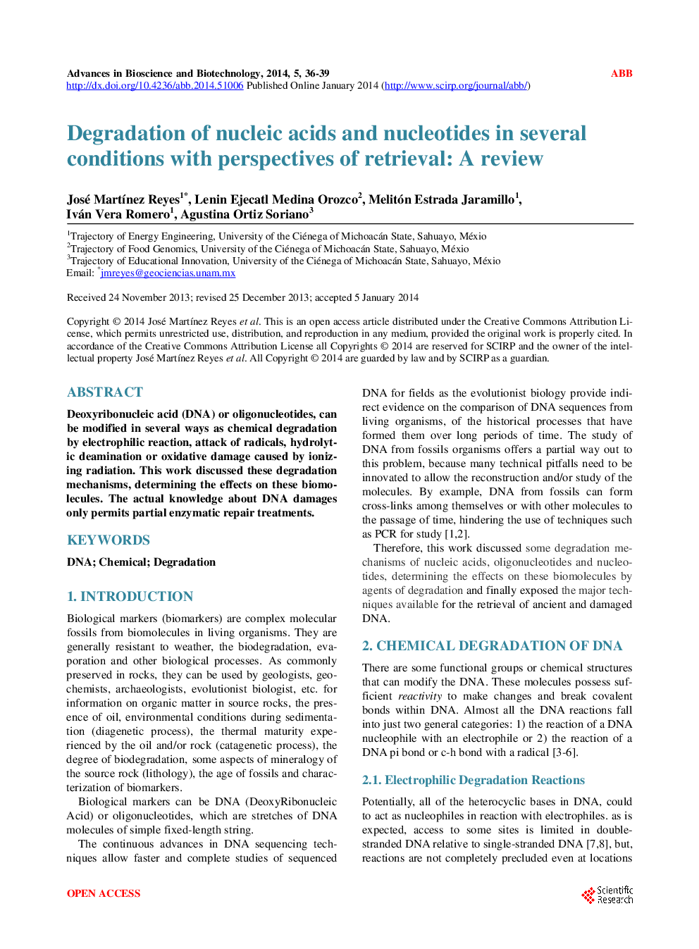 Degradation Of Nucleic Acids And Nucleotides In Several Conditions With Perspectives Of Retrieval: A Review - Page 2