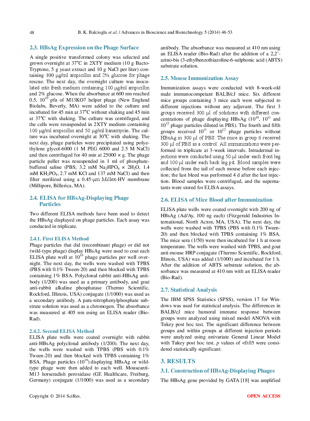 Cost Effective Filamentous Phage Based Immunization Nanoparticles Displaying A Full-Length Hepatitis B Virus Surface Antigen - Page 4