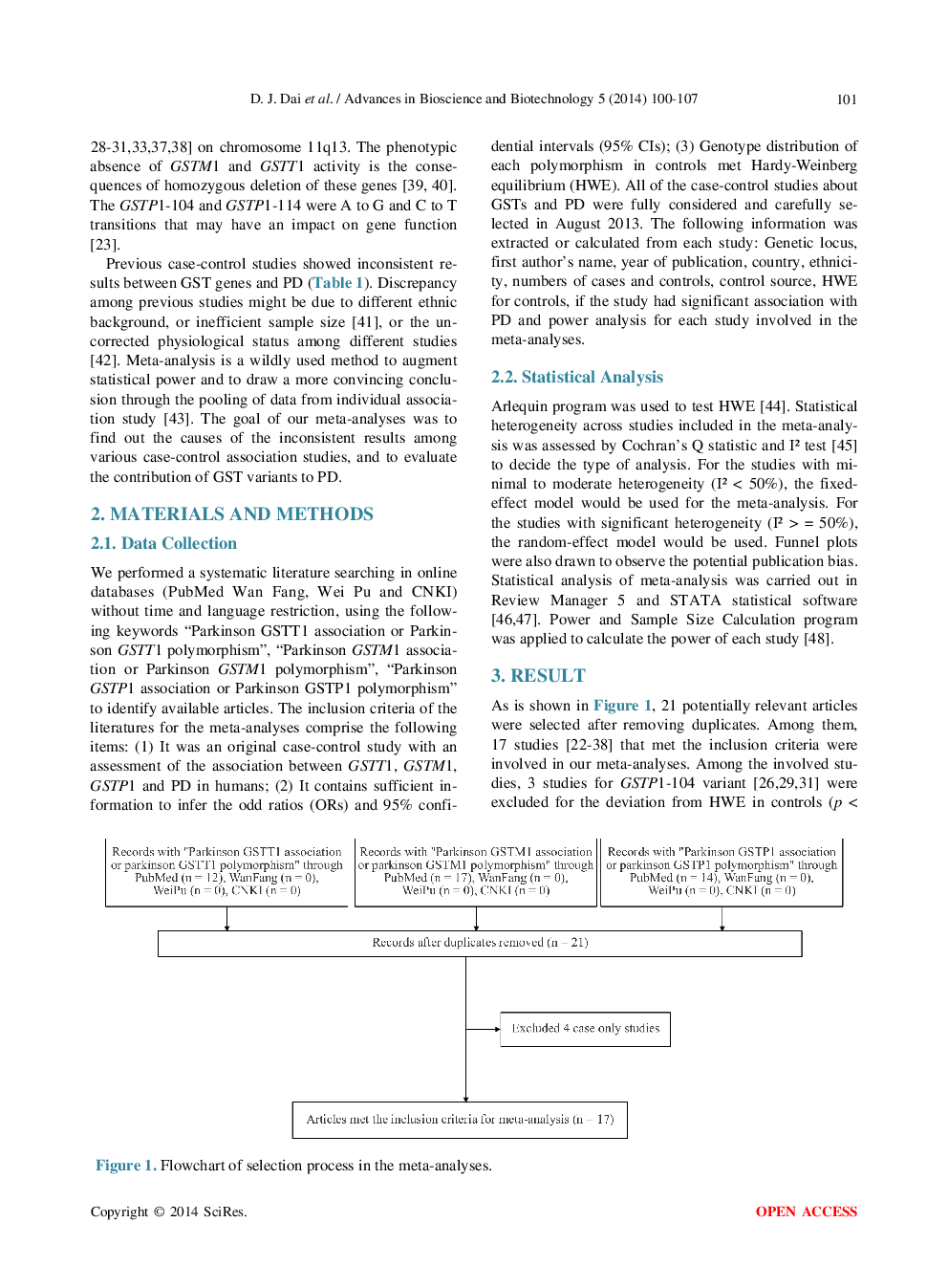 Association Of Four GSTs Gene Polymorphisms With Parkinson Disease: A Meta-Analysis - Page 3