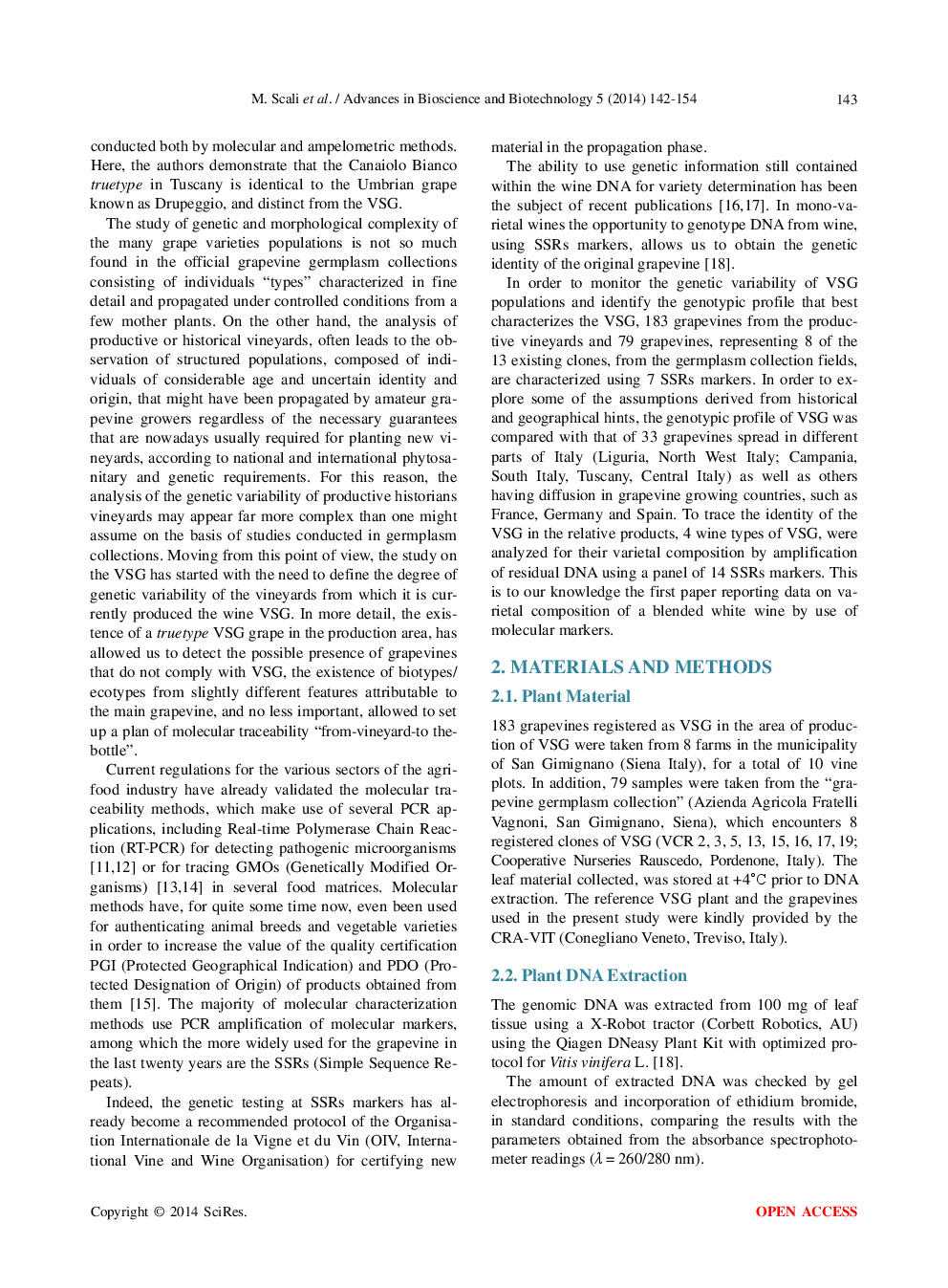 Vineyards Genetic Monitoring And Vernaccia Di San Gimignano Wine Molecular Fingerprinting - Page 3