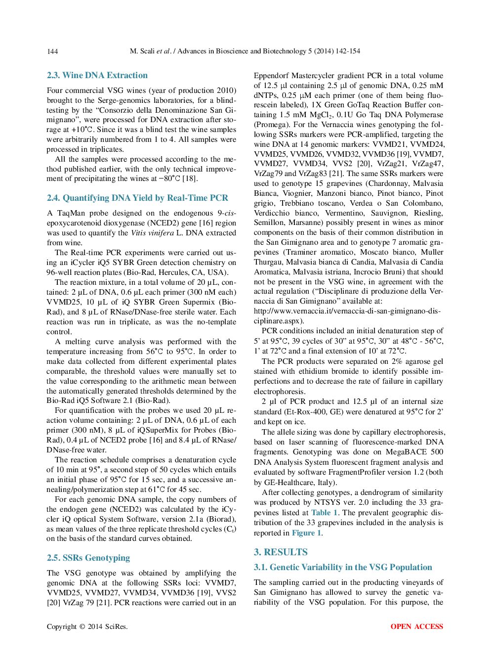 Vineyards Genetic Monitoring And Vernaccia Di San Gimignano Wine Molecular Fingerprinting - Page 4