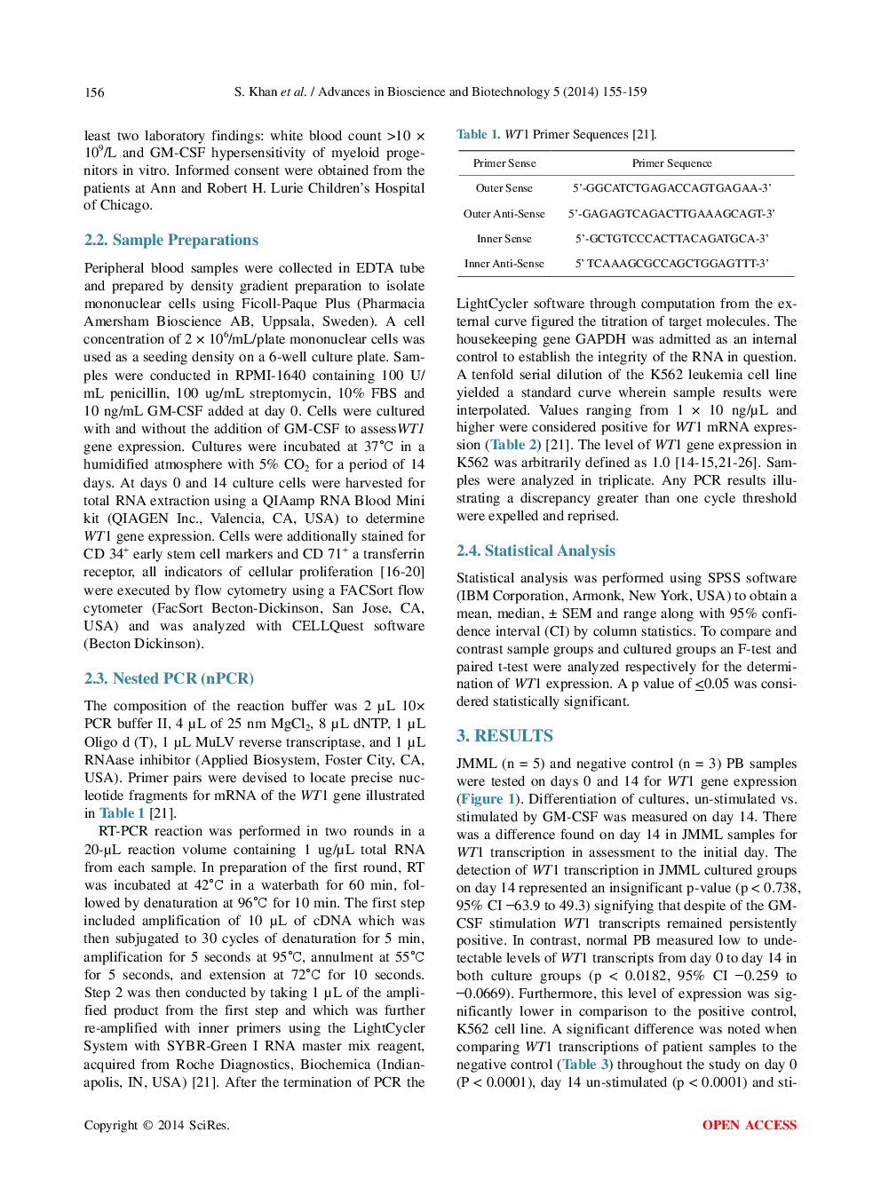 Juvenile Myelo-Monocytic Leukemia (JMML): No Effect Of Granulocyte Monocyte-Colony Stimulating Factor (GM-CSF) On Wilms Tumor Gene (WT1) By Nested Polymerase Chain Reaction (NPCR) And Flow Cytometry - Page 3