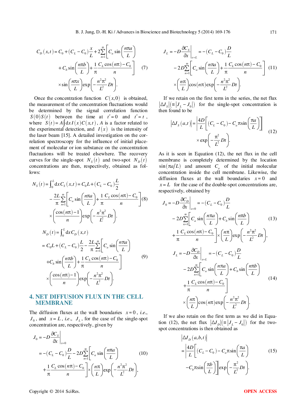 Influence Of Initial Molecular Substance On The Diffusion Flux Across Cell Membranes - Page 4