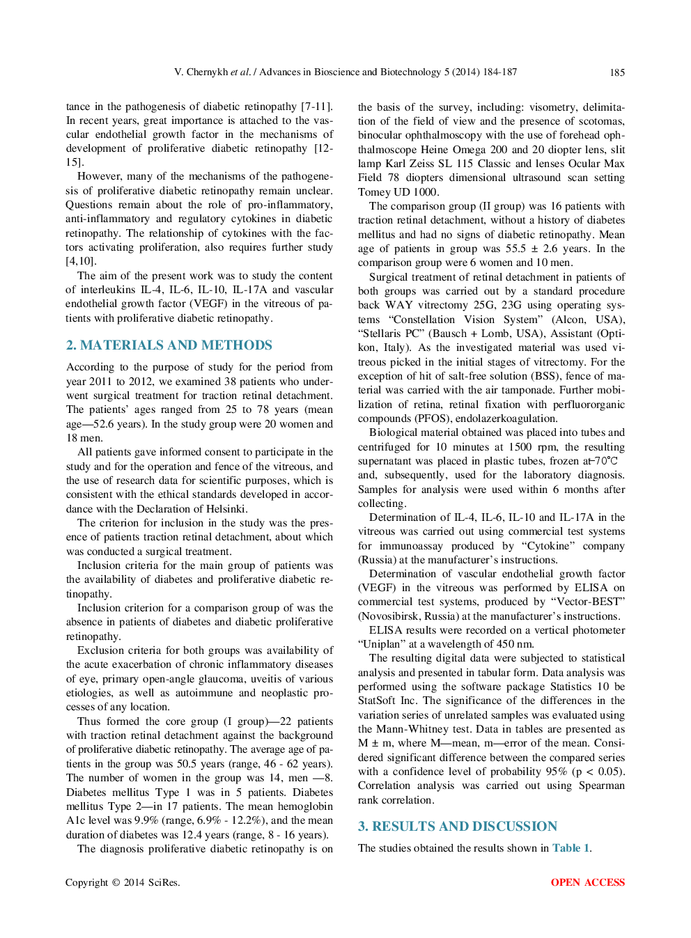 IL-4, IL-6, IL-10, IL-17A And Vascular Endothelial Growth Factor In The Vitreous Of Patients With Proliferative Diabetic Retinopathy - Page 3