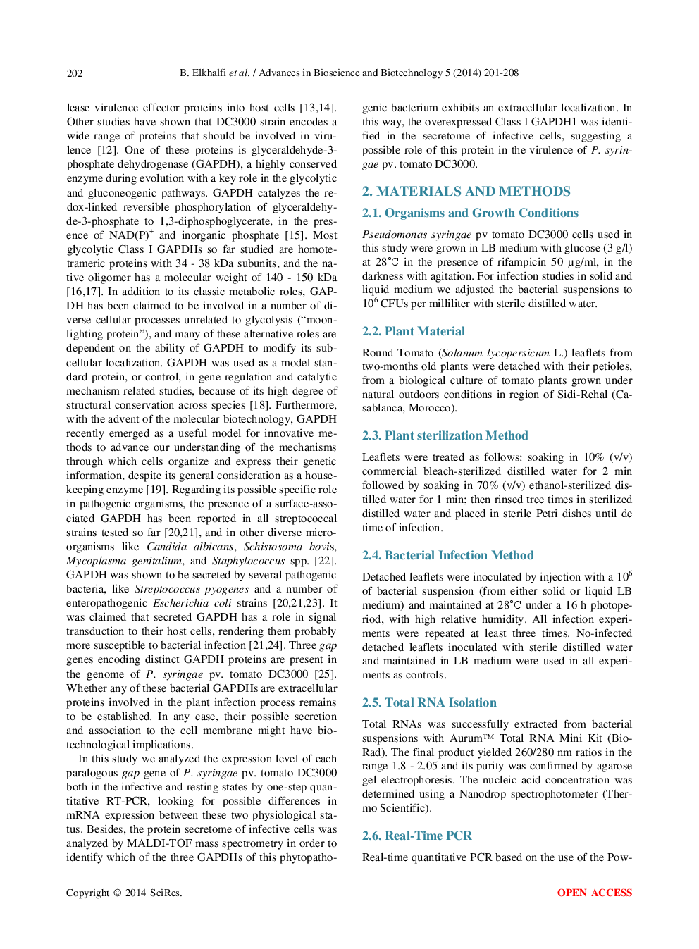 Identification Of An Extracellular Infection-Induced Glyceraldehyde-3-Phosphate Dehydrogenase Of The Phytopathogenic Proteobacterium Pseudomonas Syringae Pv Tomato DC3000 - Page 3