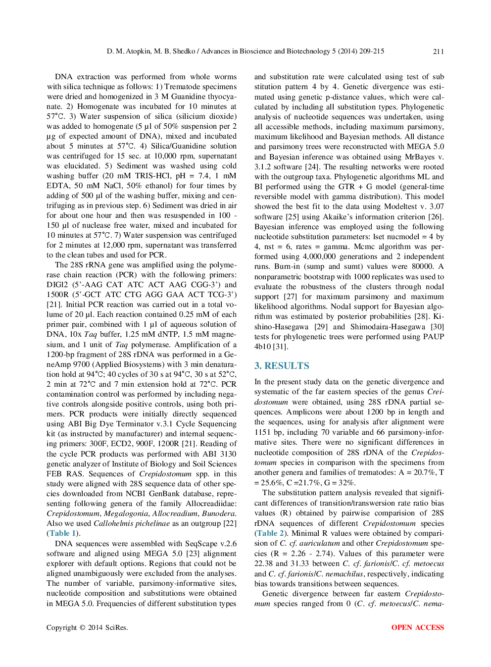 Genetic Characterization Of Far Eastern Species Of The Genus Crepidostomum (Trematoda: Allocreadiidae) By Means Of 28S Ribosomal DNA Sequences - Page 4