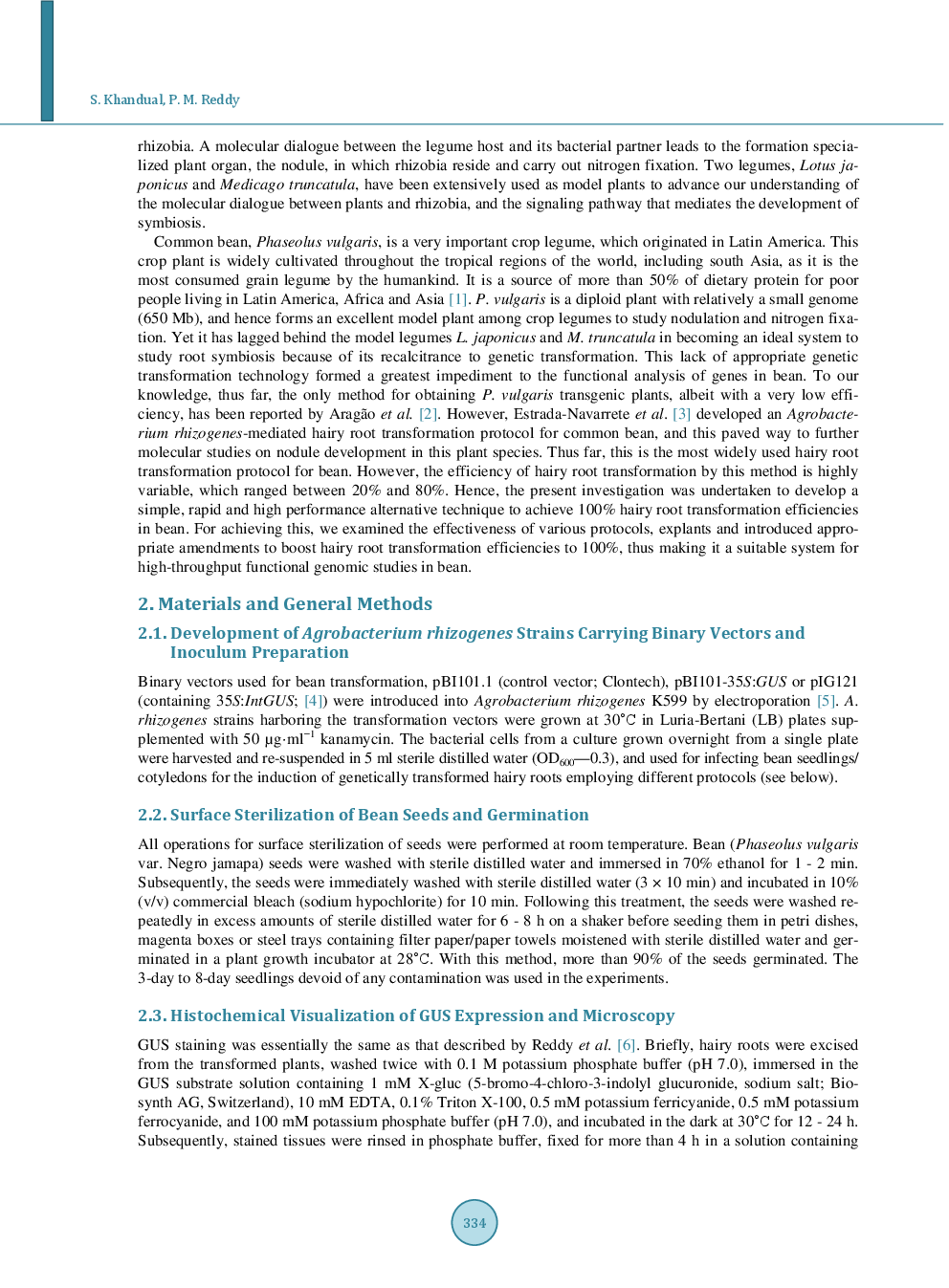 Rapid, Efficient And High-Performance Protocol For Agrobacterium Rhizogenes-Mediated Hairy Root Transformation Of The Common Bean Phaseolus Vulgaris - Page 3