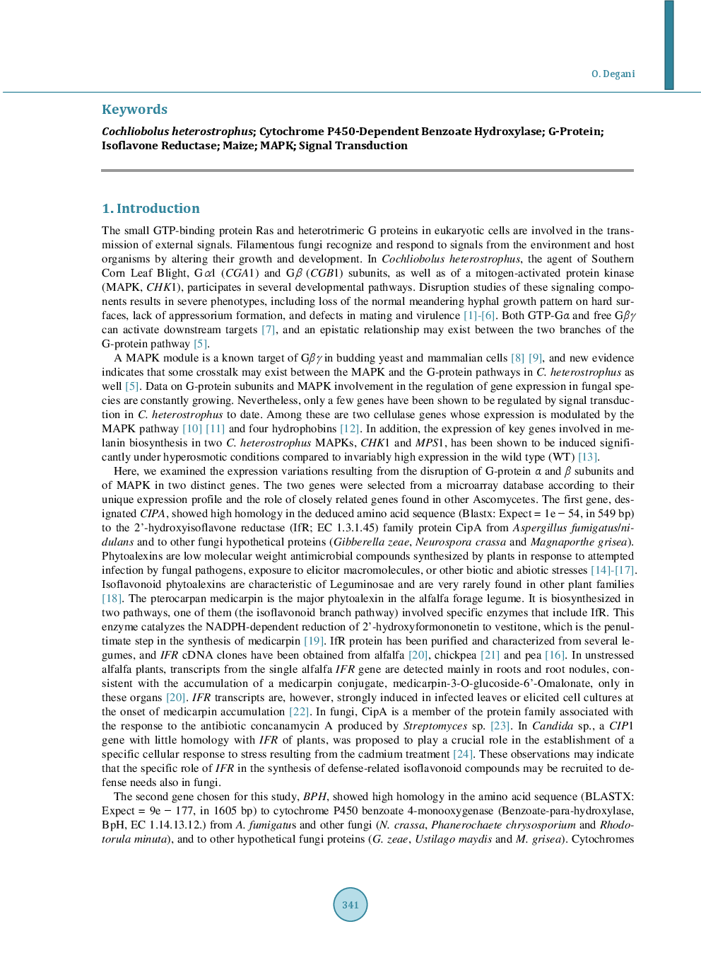 Gene Expression Modulation Of Two Biosynthesis Pathways Via Signal Transduction In Cochliobolus Heterostrophus - Page 3