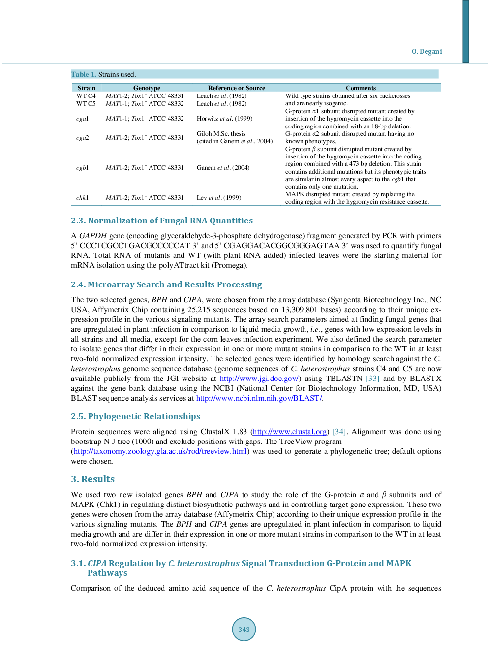 Gene Expression Modulation Of Two Biosynthesis Pathways Via Signal Transduction In Cochliobolus Heterostrophus - Page 5