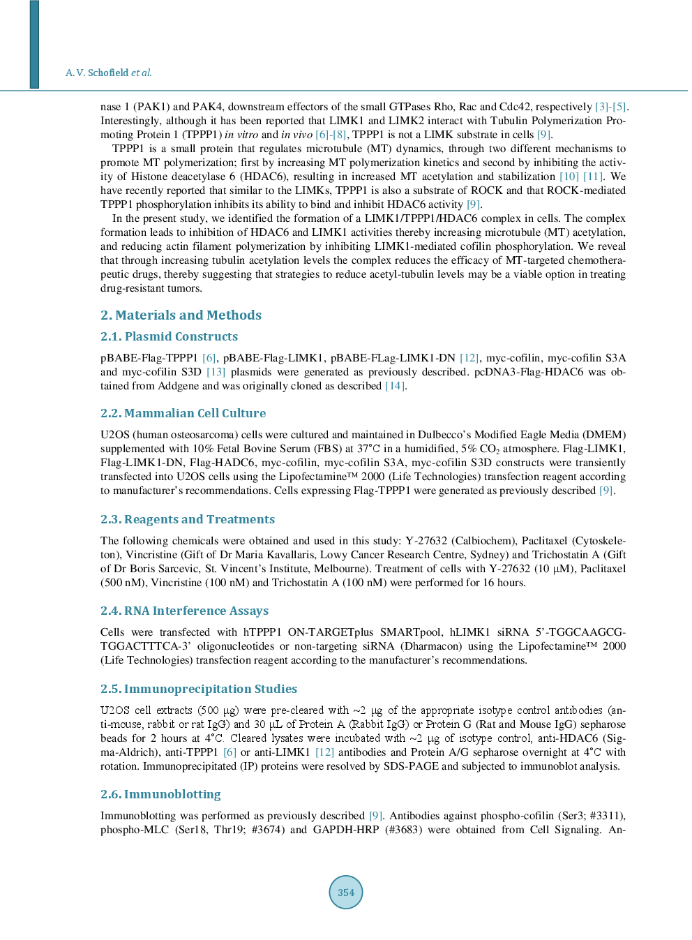 LIMK1/TPPP1/HDAC6 Is A Dual Actin And Microtubule Regulatory Complex That Promotes Drug Resistance - Page 3