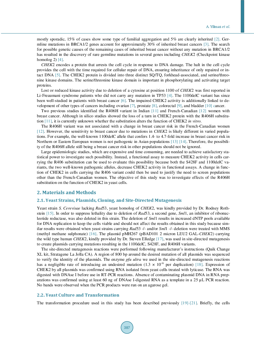 Effect Of The R406H Substitution On The Normal Function Of CHEK2 - Page 3