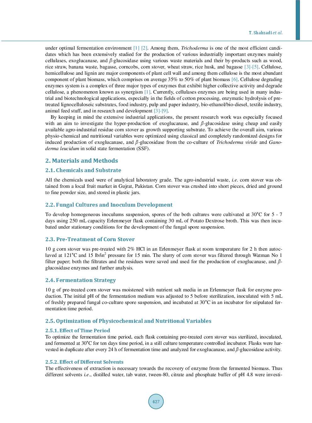 Induced Production Of Exoglucanase, And β-Glucosidase From Fungal Co-Culture Of T. Viride And G. lucidum - Page 3