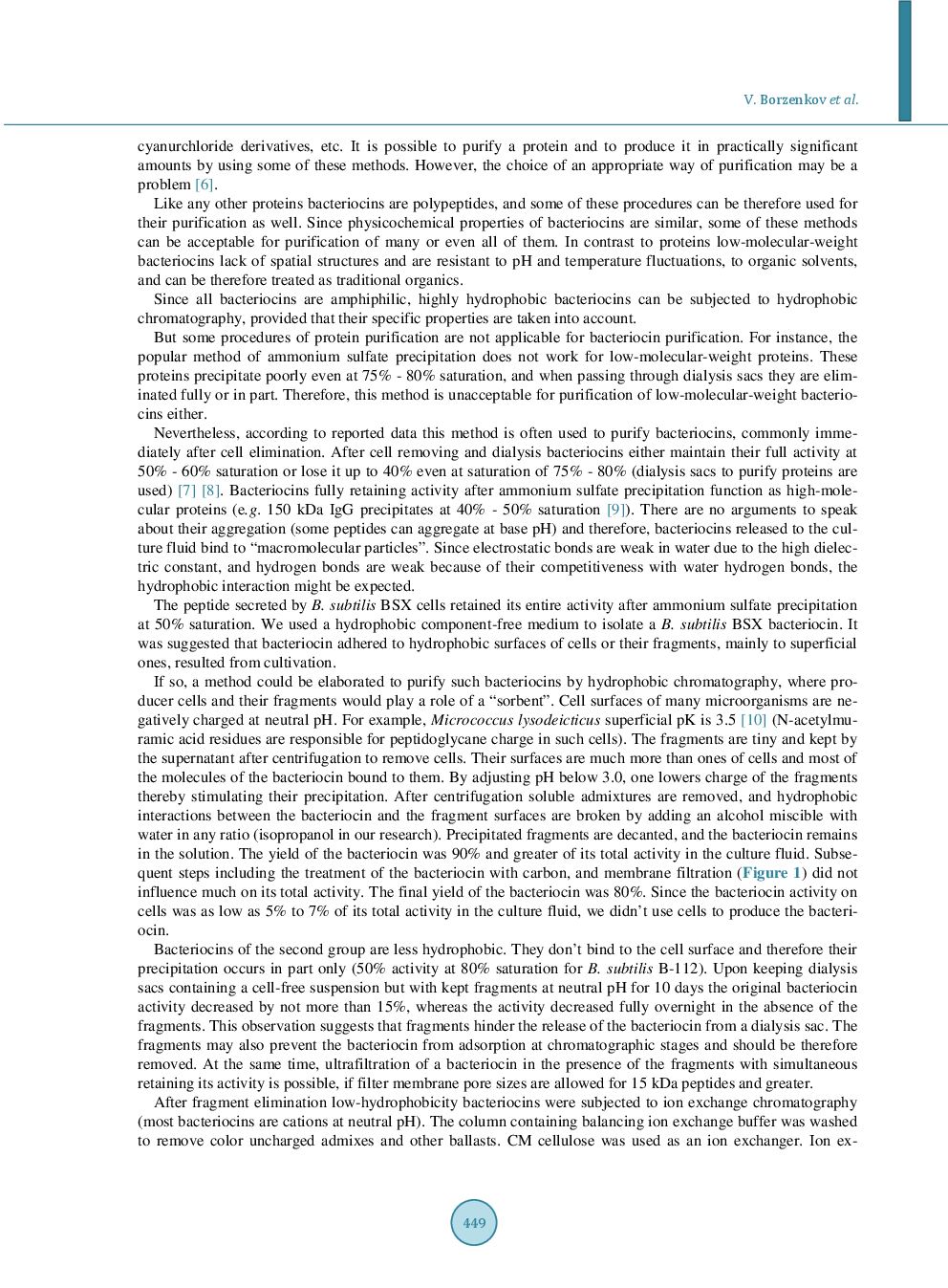 Obtaining Bacteriocins By Chromatographic Methods - Page 5