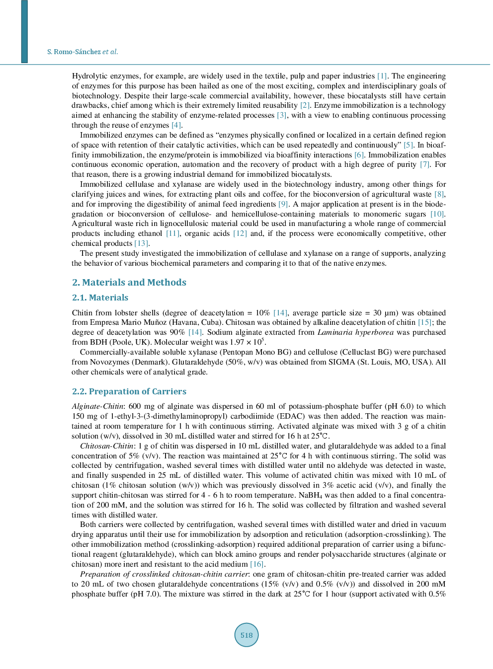 Immobilization Of Commercial Cellulase And Xylanase By Different Methods Using Two Polymeric Supports - Page 3