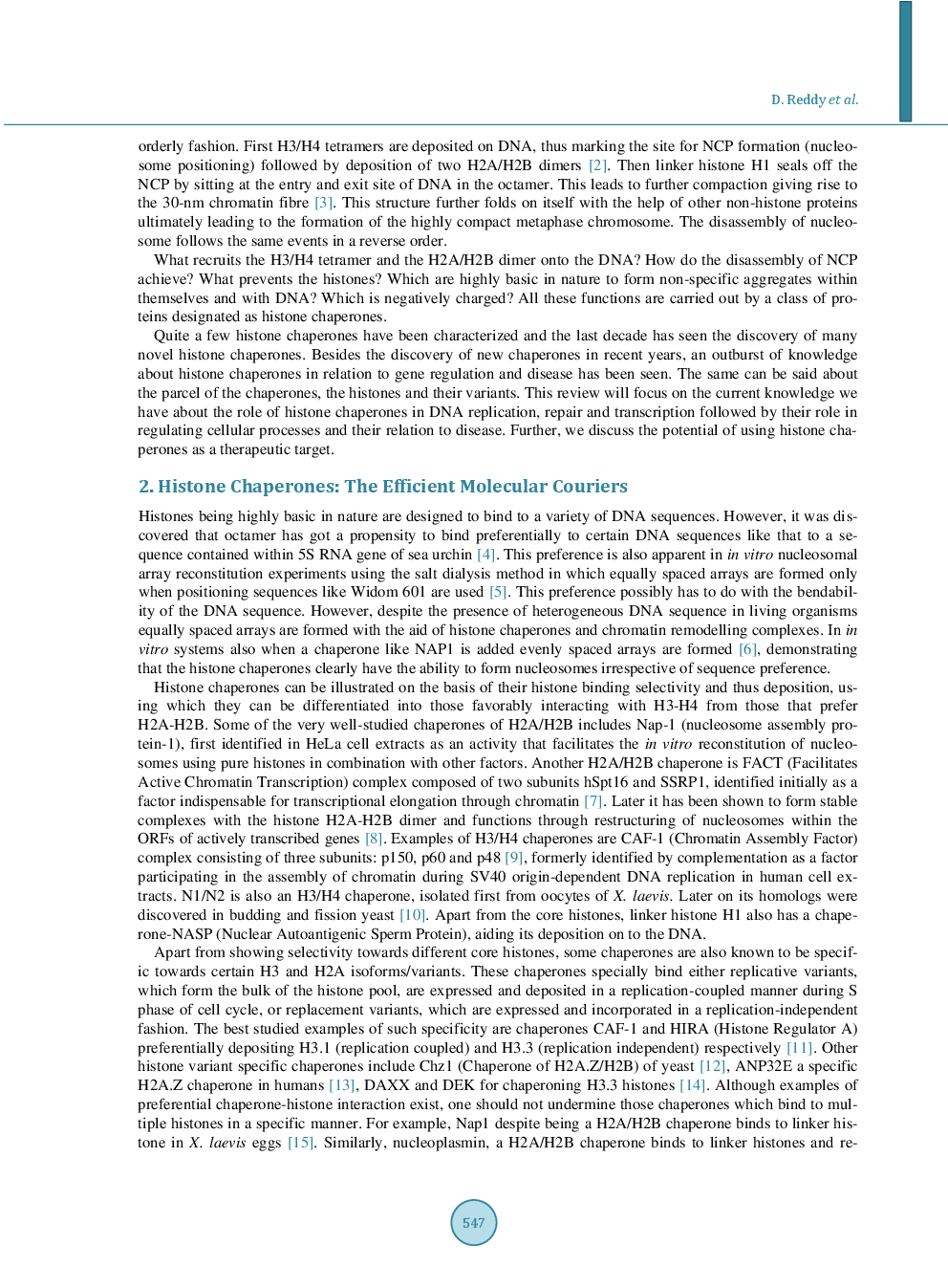Histone Chaperones: Functions Beyond Nucleosome Deposition - Page 3
