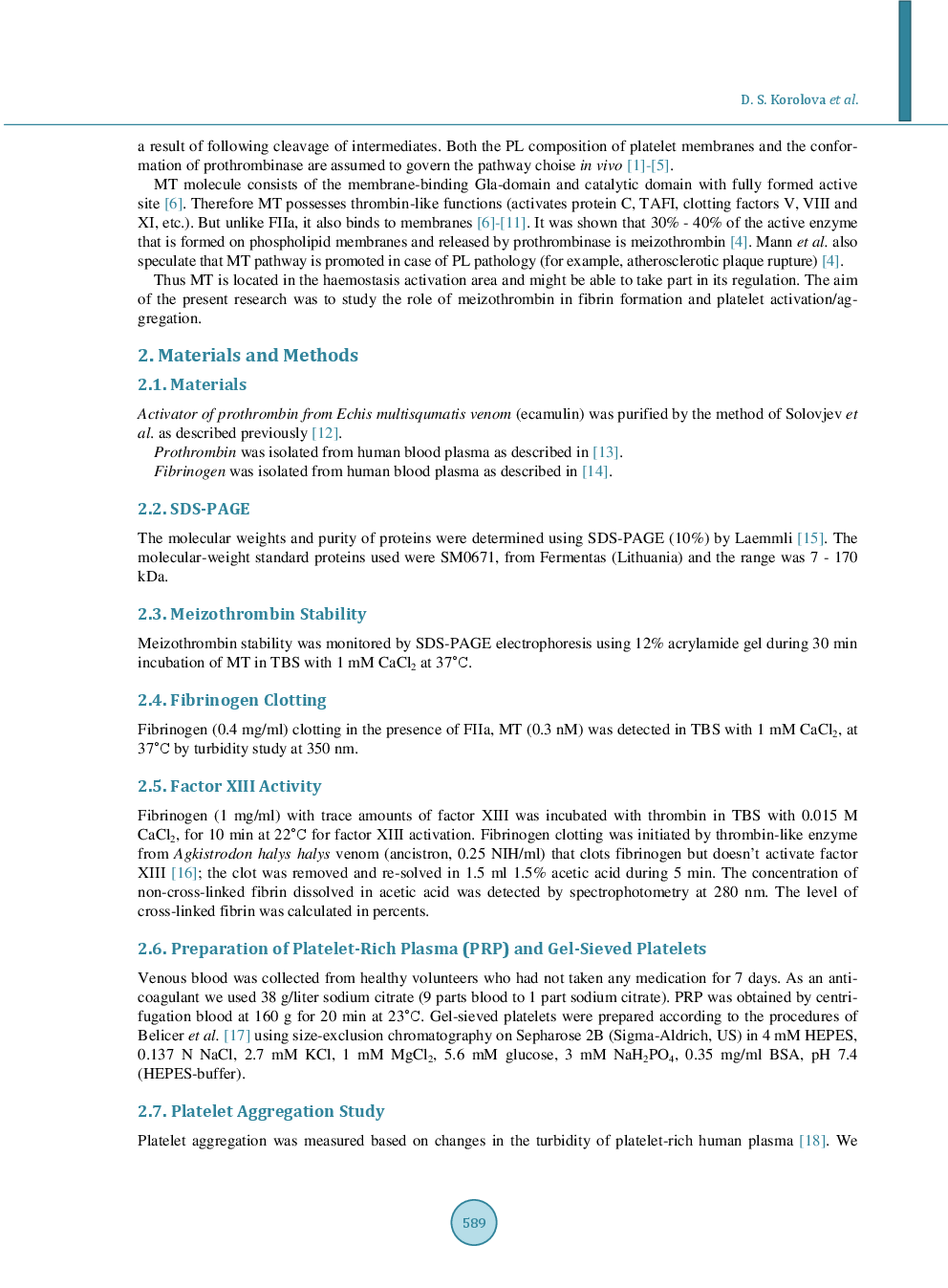 Meizothrombin Preparation And Its Role In Fibrin Formation And Platelet Aggregation - Page 3