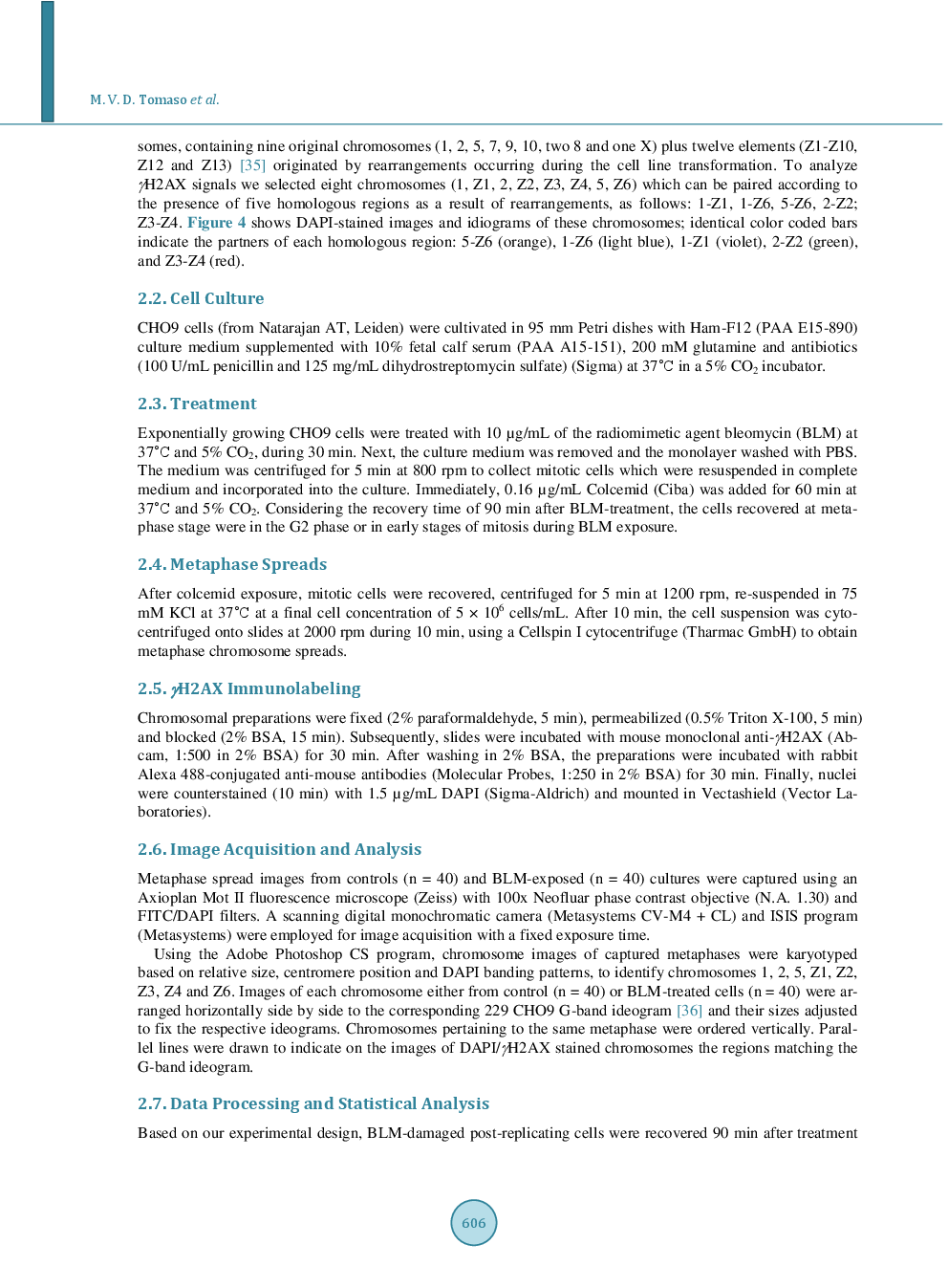 Spontaneous And Bleomycin-Induced γH2AX Signals In CHO9 Metaphase Chromosomes - Page 5