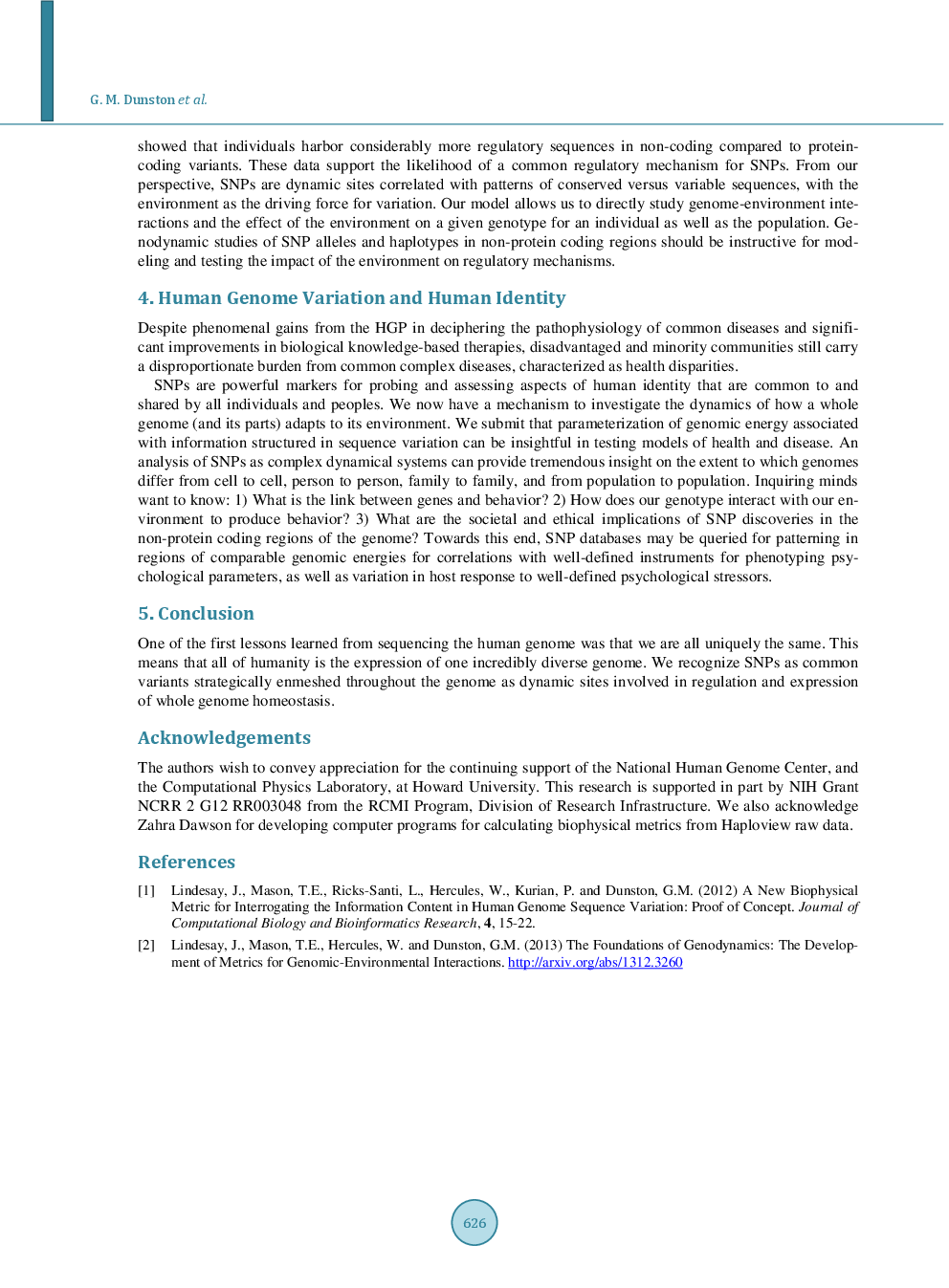 Single Nucleotide Polymorphisms: A Window Into The Informatics Of The Living Genome - Page 5