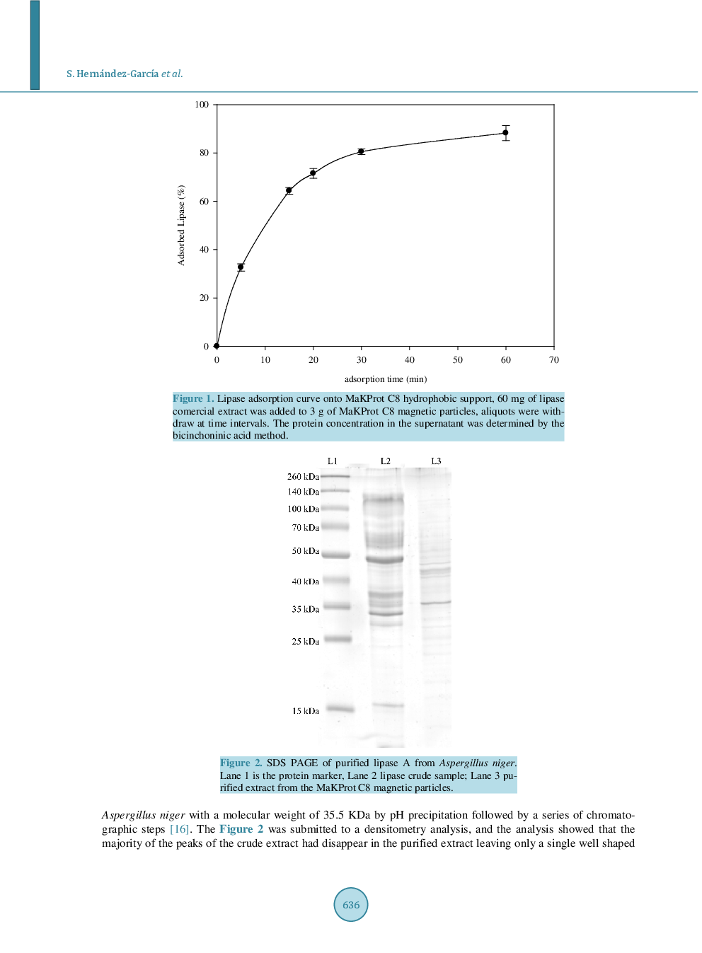 Purification, Immobilization And Characterization Of Lipase Isoenzyme From Aspergillus Niger With C8 Magnetic Particles - Page 5