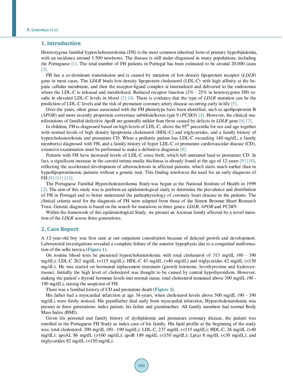Familial Hypercholesterolemia In An Azorean Family: A Novel Mutation In The Low-Density Lipoprotein Receptor Gene - Page 3
