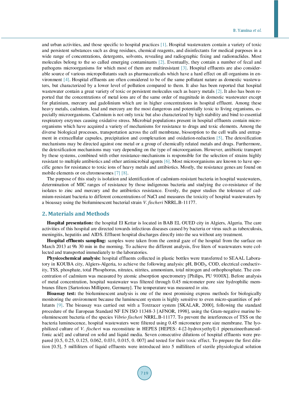 Study On Cadmium Resistant-Bacteria Isolated From Hospital Wastewaters - Page 3