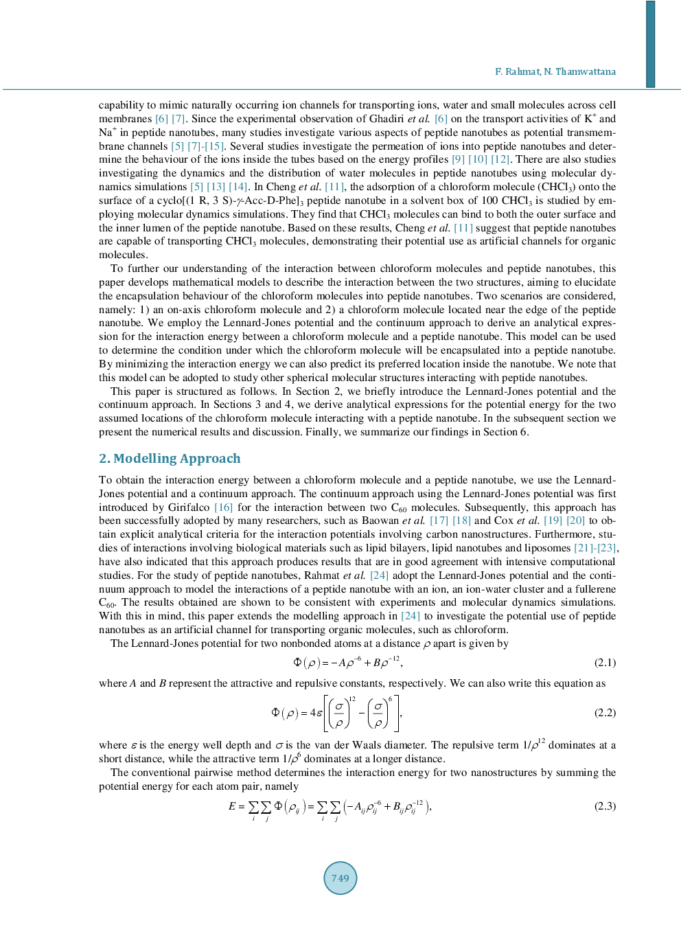 Encapsulation Of A Chloroform Molecule In A Peptide Nanotube - Page 3