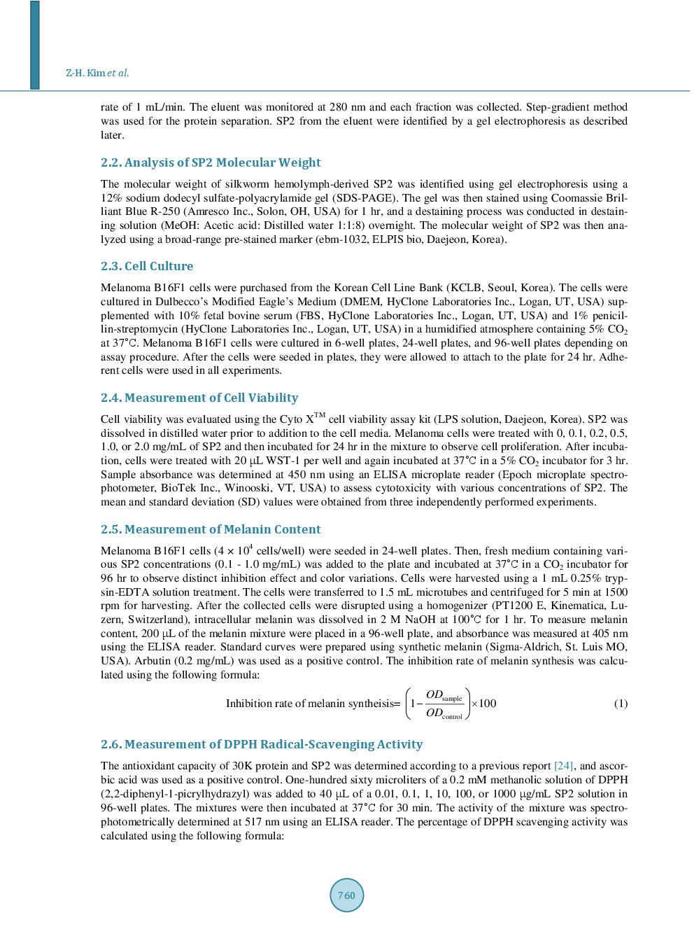 Whitening Effect Of Storage Protein 2 From Silkworm Hemolymph - Page 4