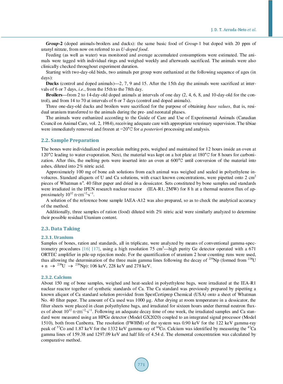 Uranium Metabolism Associated With Ontogenetic Growth Of Birds—Case Studies With Broilers And Ducks - Page 5