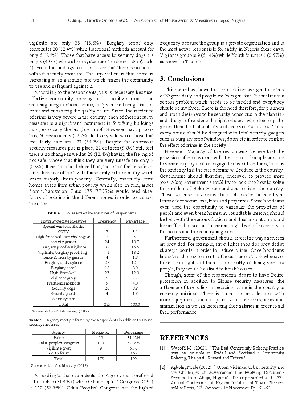 An Appraisal Of House Security Measures In Lagos, Nigeria - Page 5