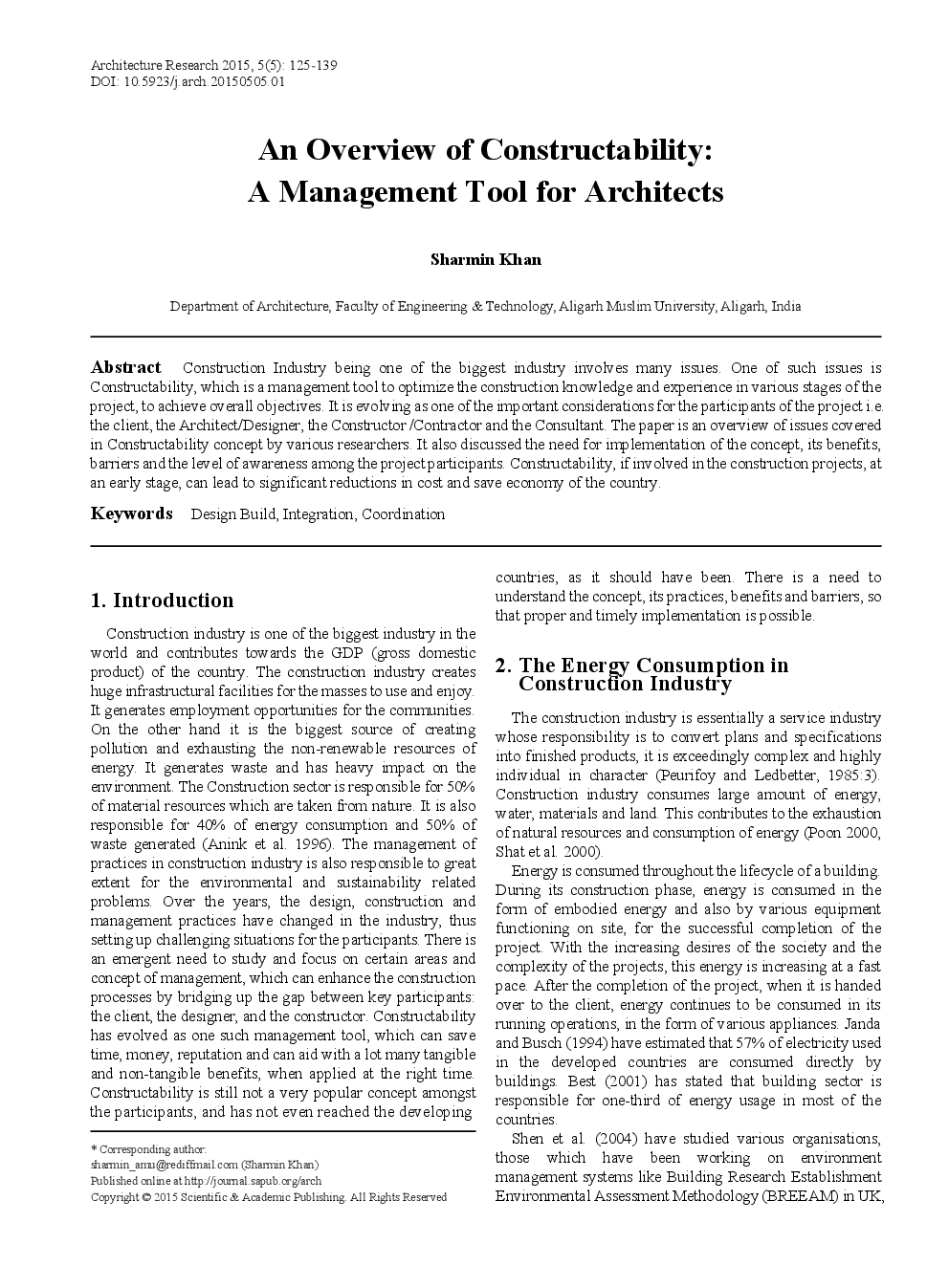 An Overview Of Constructability A Management Tool For Architects - Page 2