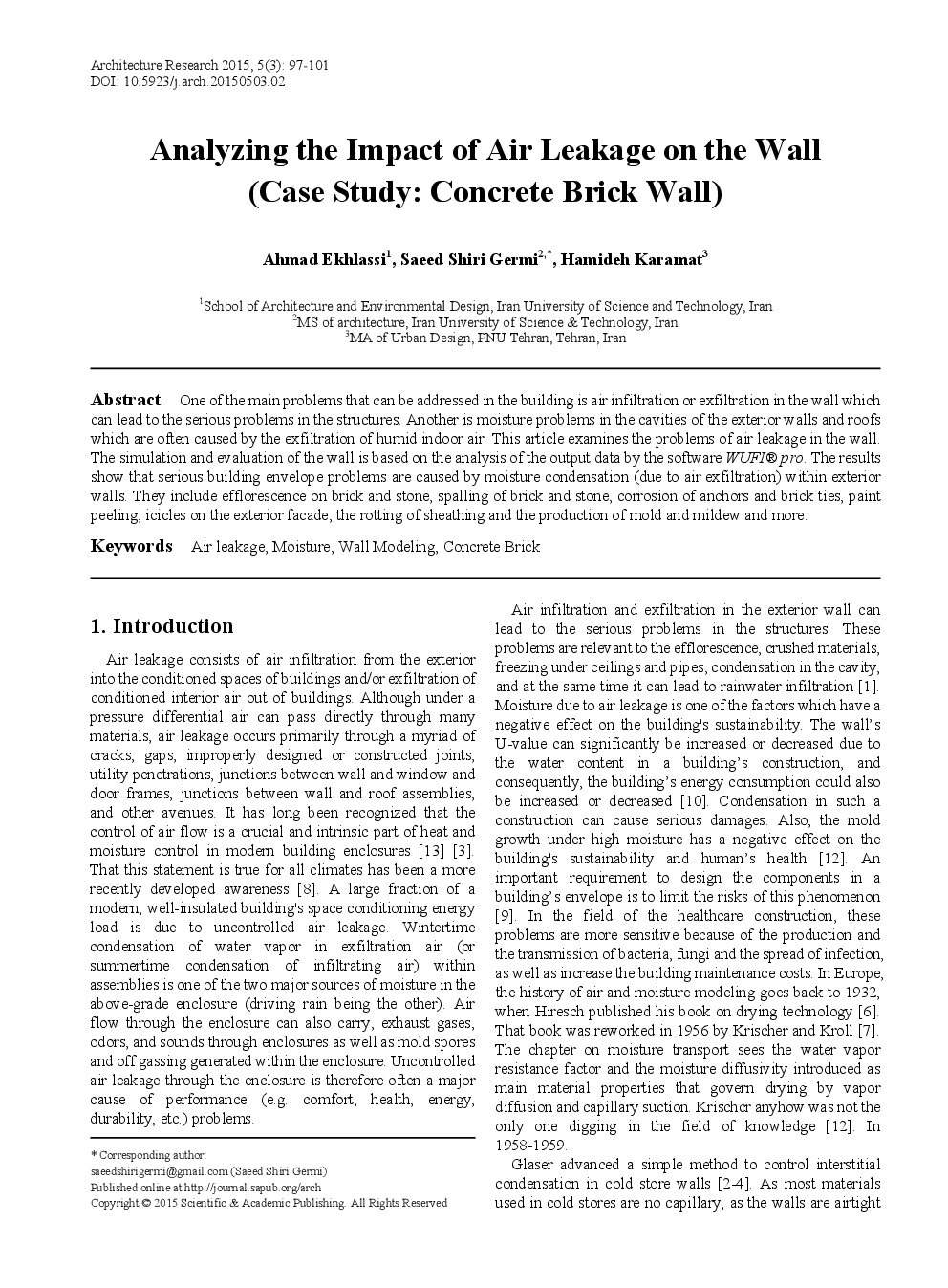 Analyzing The Impact Of Air Leakage On The Wall (Case Study Concrete Brick Wall) - Page 2