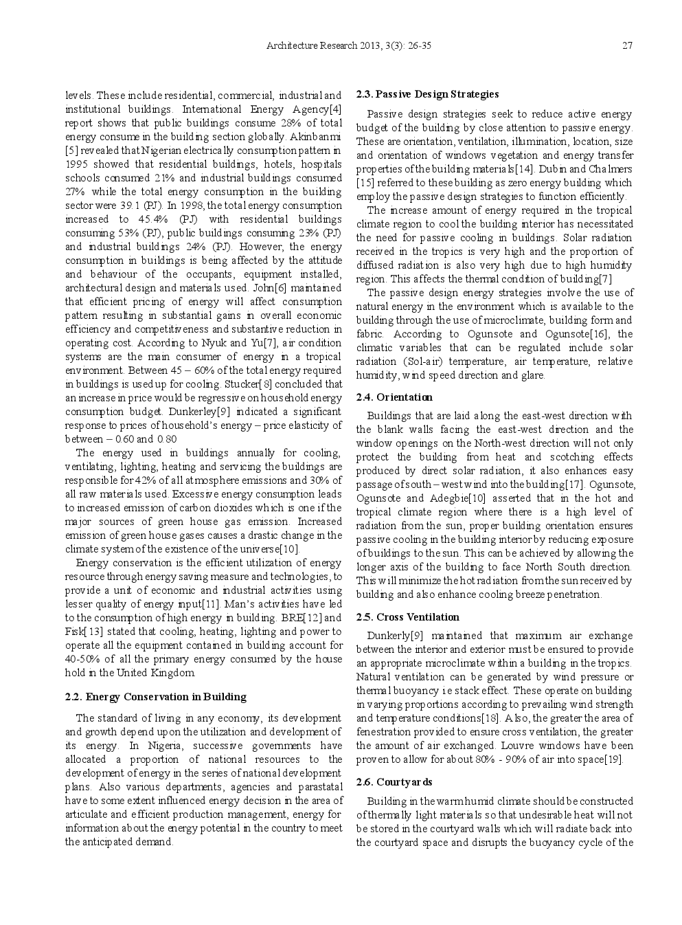 Assessment Of Educational Building Designs For Passive Energy In Nigeria A Case Study Of Federal University Of Technology, Akure - Page 3