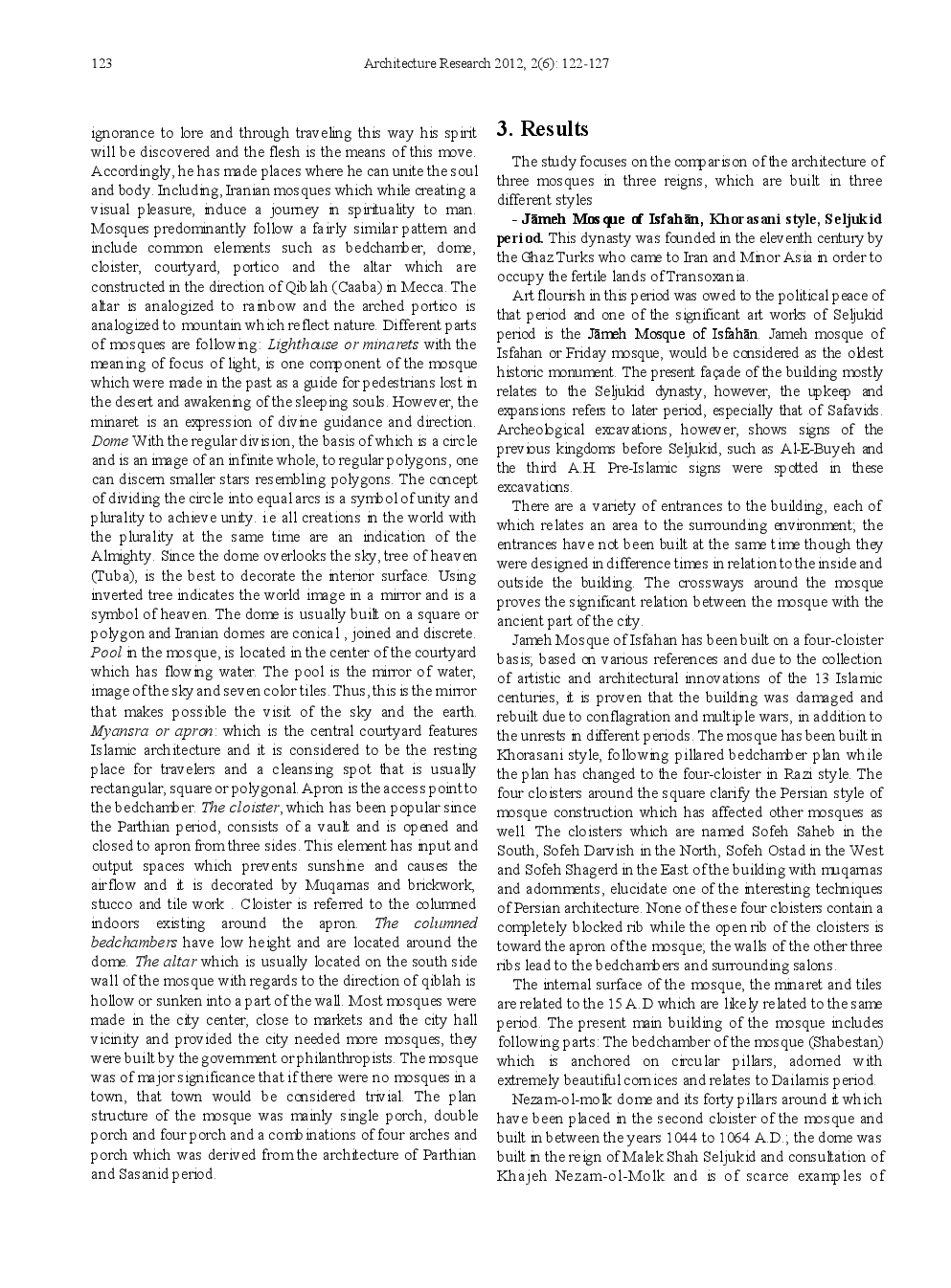 Comparison Of Iranian Mosques Architecture In Three Dynasties - Page 3