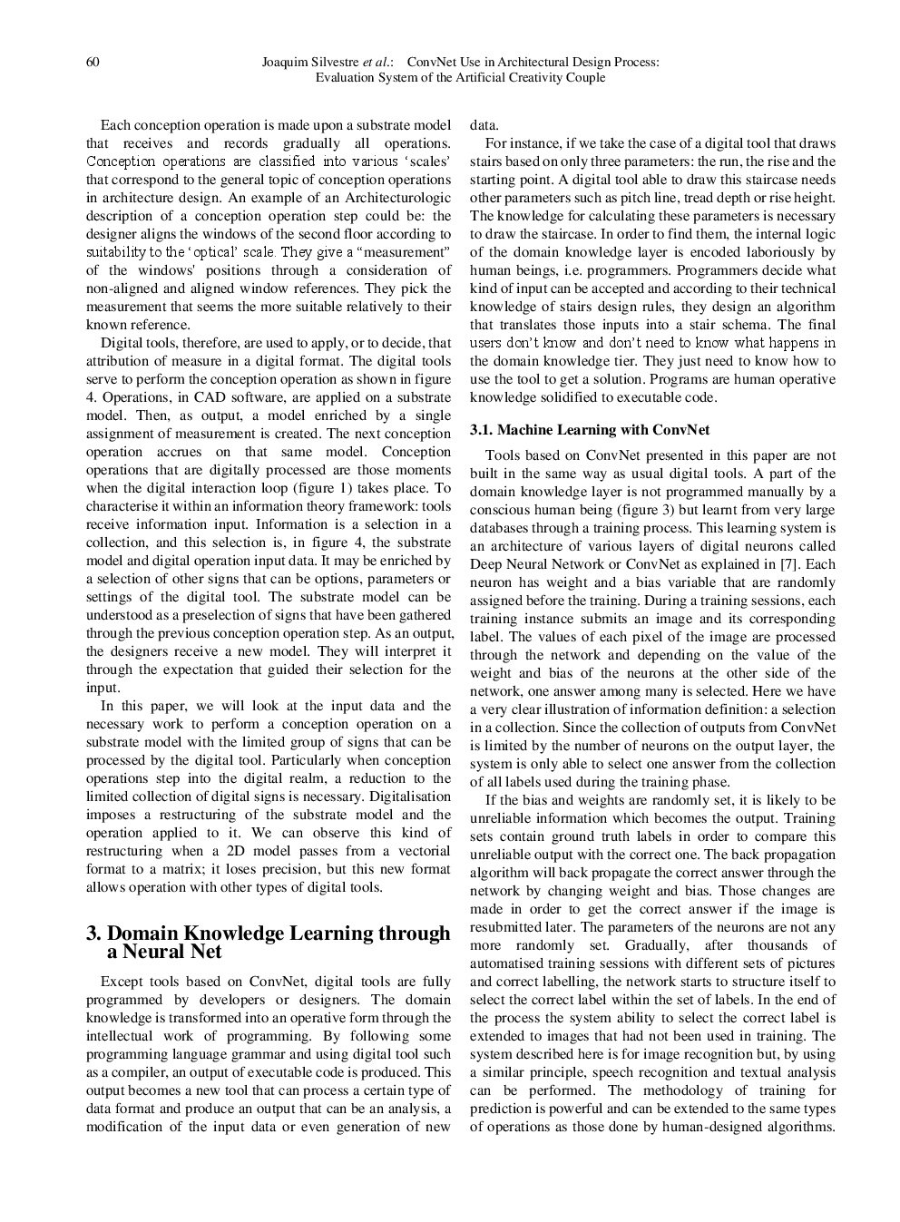 ConvNet Use In Architectural Design Process Evaluation System Of The Artificial Creativity Couple - Page 5